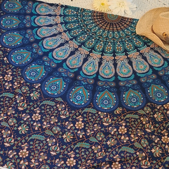 NEW BO HO FRINGE WALL ART,TABLE CLOTH, BED THROW - Picture 7 of 16